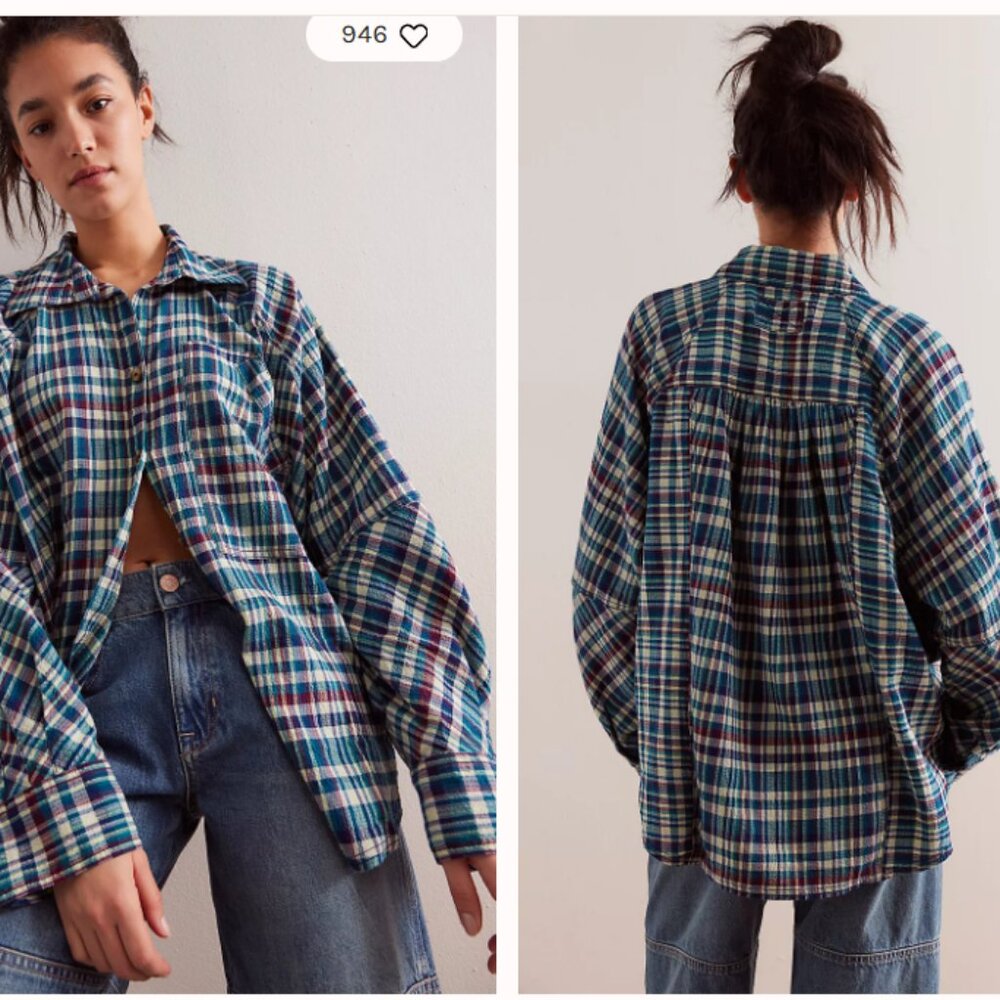 We The Free Indigo Skies Plaid Shirt
